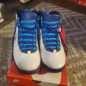 JORDAN 10s sz12 White Purple Teal
